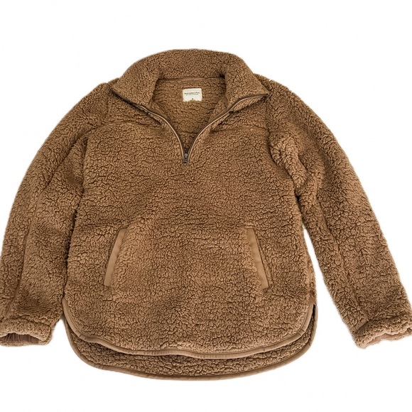 Abercrombie & Fitch Sweaters - Abercrombie & Fitch Brown Sherpa Sweater